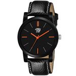 SWADESI STUFF Analogue Black Dial Leather Strap Watch for Men and Boy - SDS 21