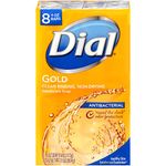 Dial Bar Gold Antibacterial Deodorant Soap, 4 oz ea 8 ct