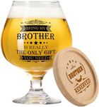 Aremdys Fathers Day Birthday Gifts for Brother, 17 Oz Beer Glasses with Coasters, Brother Gifts from Sister Brother, Unique Fathers Day Birthday Christmas Thanksgiving Gifts for Brother