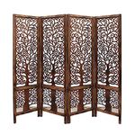 Urban Art Store Wooden Room Partition/Screen/Room Divider/Room Separator Traditional Handicrafts Tree Pattern (4 Panel)