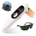 NRO - 2021 - Cold Laser Therapy Pain Relief Device Unit LLLT Red Light Portable Handheld Unit 650nm+808nm (UK Plug) with 3D Massage Roller