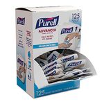 PURELL® Advanced Hand Sanitizer Singles - Travel Size Single Use Individual Portable Packets, 125 count Self Dispensing Packets in a Display Box - 9620-12-125EC