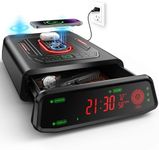TRRKO Biometric Bedside Gun Safe for Handgun, Auto-Open Drawer Pistol Safe with Fingerprint & Keypad Access, Holds 2 Pistols, Quick Access Nightstand Gun Safe with Wireless Charging