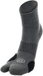 Doctor's Choice Bunion Relief Socks, Quarter Bunion Corrector Socks with Split Toe Separator & Soft Cushioning for Hallux Valgus, Bunion Socks for Women (Charcoal/Black, Medium) Women Shoe Size: 6-10