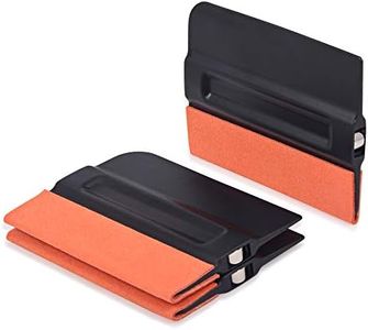 Gomake Vinyl Felt Squeegee 4 Inch Magnet Tint Squeegee with Micro-Fiber Felt Edge for Car Vinyl Scraper Decal Applicator Tool, Pack of 3