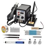 TXINLEI Soldering Station 2 in 1 Digital Display SMD Hot Air Rework Station and Soldering Iron