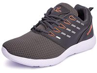 LANCER Men's INDUS-219DGR-ORG-43 Grey Sports Running Shoes (9 UK)