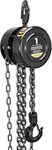 Torin ATR9010B Manual Hand Lift Steel Chain Block Hoist with 2 Hooks, 1 Ton (2,000 lb) Capacity, Black