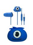 BByogooz Earbuds for Kids with Storage Case Cute Kids Earbuds in-Ear Wire Earphones for School Cartoon Headphones with Mic Microphone Gift for Girls Boys Adults (Blue Monster)