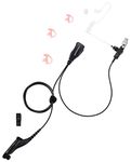 Commountain Single Wire Earpiece Headset for Motorola Radio APX6000 APX7000 APX8000 APX4000 APX1000 APX900 XPR6000 XPR7000 Series Acoustic Tube Style Kevlar Reinforced Cable Long Life Design Compact PTT/Mic