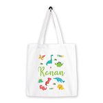 Personalised Children's Tote Bag | Choose a Design, Add Any Name | Custom Kids Tote Bag, Personalised Kids Bag | Gift For Kids | Girls Bag, Boys Bag, Children's Bag (Dinosaurs)