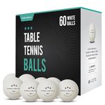 PRO SPIN Ping Pong Balls - White 3-Star 40+ Table Tennis Balls (Pack of 60) | High-Performance ABS Training Balls | Ultimate Durability for Indoor/Outdoor Ping Pong Tables