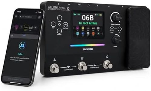 MOOER GE100Pro Li Guitar Multi-Effects Pedal with 3.5 inch screen, AI Tone Assistant, 240 Effect Types, Looper, Drum Machine, RGB Lighting, Mobile APP & PC Editing for Stage & Recording