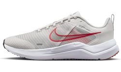 NIKE Men's Downshifter 12 Sneaker, Platinum Tint/LT Crimson-Black-White, 9 UK