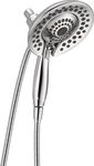 Delta Faucet 5-Spray In2ition 2-in-1 Dual Shower Head with HandHeld Spray, Chrome Hand Held Shower Head with Hose, Handheld Shower Heads, 1.75 GPM Shower Head, Chrome 58569-PK