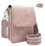 lifwimner Small Crossbody Purse for Women Trendy Vegan Leather Cell Phone Bags with Card Slots & Adjustable Straps, Pink, Trendy