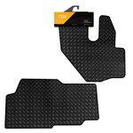 FSW - Tailored Mats - Fits TOYOTA Tailored Truck Mat - Dyna 2011-ON - Heavy Duty 3MM Rubber | Anti Slip Truck Floor Mat, Anti Slip Backing, Edged With Black Cloth Binding - 2Pc Floor Mat Only