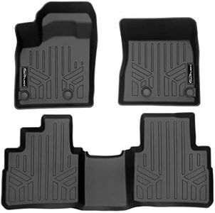 SMARTLINER Custom Fit All Weather Black 2 Row Floor Mat Liner Set Compatible with 2021-2023 Nissan Rogue (No Sport Models)