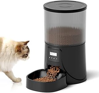 PETULTRA Automatic Cat Feeders, Timed Dog Feeder 4L Programmable Control 1-4 Meals Pet Dry Food Dispenser with Desiccant Bag for Cats and Small Medium Dogs, Dual Power Supply, 10s Voice Recorder