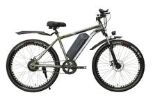 Neelam E Inferno Unisex Electric Bicycle T-27.5" High Tensile Steel Frame| Disk Brake|Outer Battery 36V-250W | 7.8 AH| Suspension Fork | LED Display | Saddle with Memory Foam Color-Army Khaki