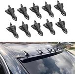 Dewkou 10 Pack Diffuser, Shark Fin Spoiler Diffuser, EVO Style Shark Fin Antenna, Rear Roof Spoiler, Car Roof Modification, Car Antenna Decoration Accessories (Carbon Fiber Black)