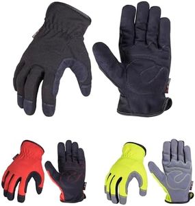 SKYDEERE Armprotec Synthetic Leather Work Glove (3-Pairs Value Pack, Large)