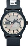 PUMA Watch for Men Ultrafresh, Solar movement, 48MM Gray ProPlanet Plastic case with a ProPlanet Textile strap, P5104