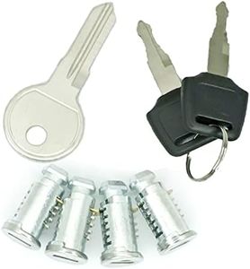 Lock Cylinders for Car Racks System(4 Pack),One-Key System Lock Core Compatible with Thule Racks,Bike Rack,and Other Equipment with Lock Cylinder,includes 4 Cores, 2 Keys and A Control Key