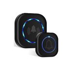 Nik case wireless door bell for home | calling bell for office | office bell for peon | calling bell wireless Over 500 Feet Range Operating with 48 Melodies LED Flash 3 Level Adjustable Volume (Black)