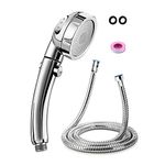 Handheld Shower Head with Hose (Without Bracket) - High Pressure Water Saving Adjustable Showerhead with Switch 3 Spray Modes and Temperature Resistant 59 Inch Shower Hose RV Bathroom Shower Sprayer