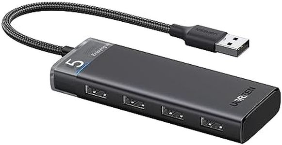 UGREEN USB Hub 3.0, Ultra Slim Data Hub 4 Ports with LED Indicator Compatible with MacBook, Mac Pro Mini, iMac, Surface Pro, XPS, Notebook PC, USB Flash Drives, PS4, PS5, Xbox, Mobile HDD, and More