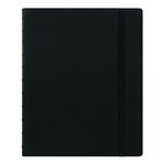 Filofax REFILLABLE NOTEBOOK CLASSIC, 10.8" x 8.5" Black - Elegant leather-look cover with moveable pages - Elastic closure, index, pocket and page marker (B115101U), Letter Size