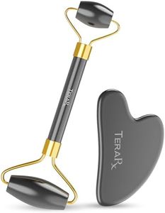 TeraRX Terahertz Gua Sha & Facial Roller Set – 100% Authentic Terahertz Stone Face Roller to Reduce Puffiness, Improve Wrinkle Lines & Relieve Facial Tension – Perfect for Eye Massage and Relaxation