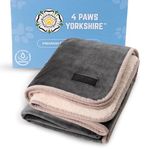 4 PAWS YORKSHIRE | 100% Waterproof Dog Blanket | 100x127 | Washable | Easy Clean, Durable, Soft Pet & Puppy Blanket | Waterproof Dog Blanket To Protect Your Sofa, Bed & Car | Yorkshire Brand