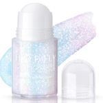 HOSAILY Roll-on Holographic Body Glitter Gel for Body Face Hair, Chameleon Color Changing Glitter Gel Under Light, Chunky Mermaid Sequins Festival Party Body Shimmer Glitter Makeup (8# Sparkling Pink)