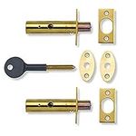 Yale P-2PM444-PB-2 Door Security Bolt, Polished Brass Finish, pack of 2, Standard Security, Visi Packed, suitable for hinged and wooden doors