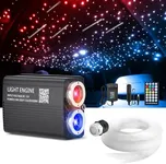 750 Starlight Headliner Kit for Car Home Star Ceiling Twinkle & Meteor 2-in-1 Light Engine 0.03in*9.8ft RGBW Fiber Optic Shooting Stars 16W Starlight (1300 Stars 32W Dual Color)