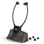 Avantree HT381 - Wireless TV Earbuds Headphones for Seniors and Hard of Hearing, Voice Clarification, L/R Balance Volume Control, Ambient Mode, Connect Both Digital & Analog Televisions