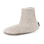 MUK LUKS Men's Morty Ragg Wool Slipper, Oatmeal, Small UK