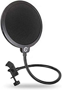 EJT Pop Filter for Mic, Microphone Isolation Shield,6" Dual Layered Pop Wind Screen with Enhanced Flexible 360°Gooseneck Clip Stabilization Arm Pop Filter for Vocal Recording, Live Broadcasting