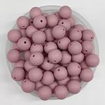 60Pcs 15mm Round Rubber Silicone Bead Bulk Loose Beads Gorgeous Making Kit for Tassels Necklace Bracelet Jewelry DIY Crafts Making