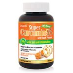 Pure Turmeric Curcumin with Black Pepper - 120 Turmeric Capsules | 95% Curcuminoids – No Filler | 1,200mg of Pure 95% Curcumin Turmeric Supplements for Inflammation with Black Pepper | Made in Canada | Herba Curcumin95