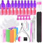 Gel Polish Remover Kit, Anezus 1045pcs Gel Nail Polish Remover Tools with Nail Clips, Nail Wipes, Cuticle Pusher and Cutter, Nail Buffer and Files for Acetone Acrylic Nail Remover