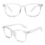 GQUEEN Fake Glasses Frame Fashion Eyeglasses Vintage Retro Clear Glasses Women Men,PE2