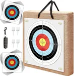 Archery Target Shooting Targets Bow Targets - Straw Target Practice Archery Backstop Archery Targets for Backyard for Compound Bow & Recurve Shooting Practice Outdoors17.7×17.7×2.4 in