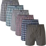 Charles Wilson 6 Pack Woven Boxer Shorts (Large, Multi Check 56)