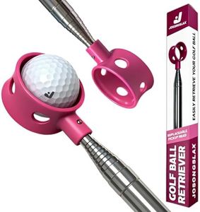 Josongslax Golf Ball Retriever Telescopic for Water, GolfBall Grabber Tool, Golf Accessories Gifts for Women, Men & Golfers, Golf Balls Picker with Stainless Steel Shaft&Non-Slip Rubber Grip(20FT)