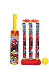 SHREE RAJ Enterprise Cricket Set for Kids Include 3 Plastic Stump,1 Plastic Bat,1 Plastic Ball (Spidermam-Cricket-Set)