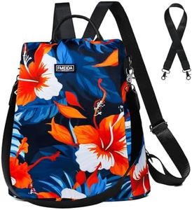 Fmeida Backpack Purse for Women Travel Anti Theft Backpack Convertible Fashion Bookbag Purse Hibiscus Flower