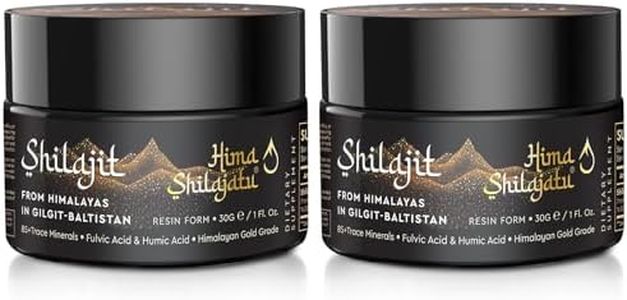 Shilajit Pure Himalayan Shilajit Resin - Gold Grade 100% Pure Shilajit with Fulvic Acid & 85+ Trace Minerals Complex for Energy & Immune Support, Pack of 2 (4 Months Supply)
